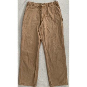 Carhartt Mens Brown Carpenter Canvas Pants 34X34 B11 BRN